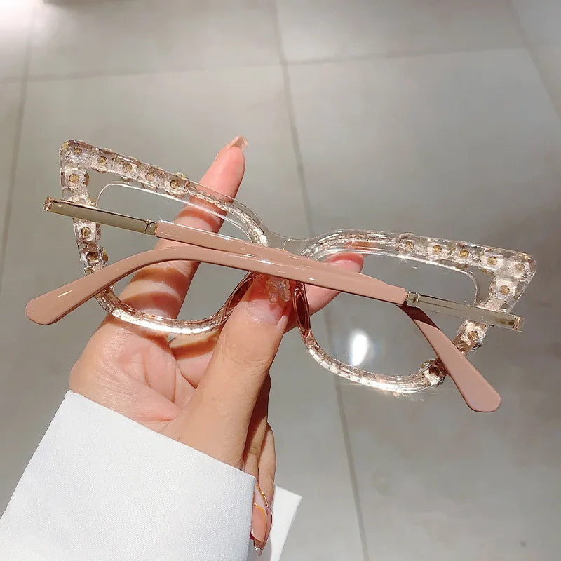 Diamond Frame Anti Blue Light Optical Glasses back