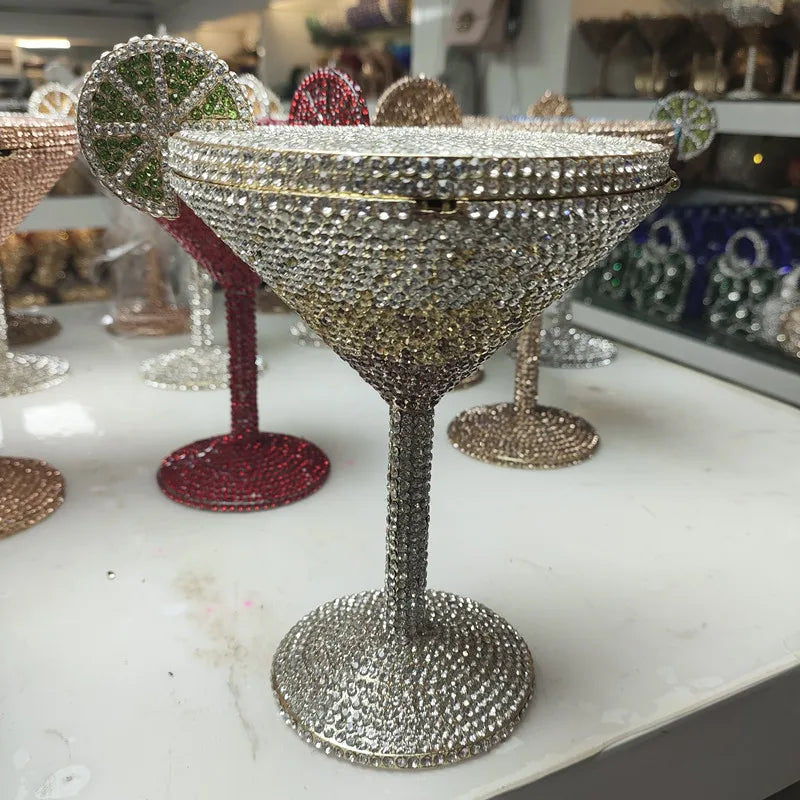Diamond Goblet Clutch Purse Luxury Handbag