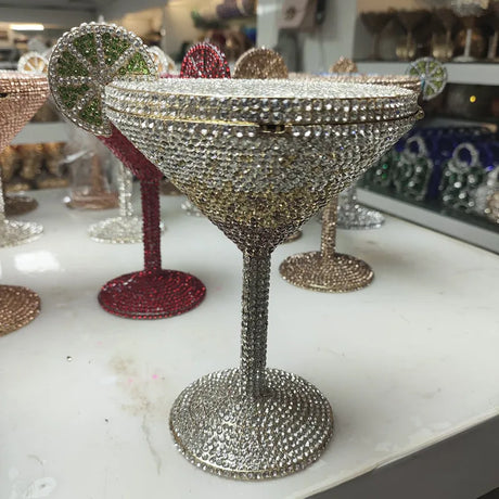 Diamond Goblet Clutch Purse Luxury Handbag