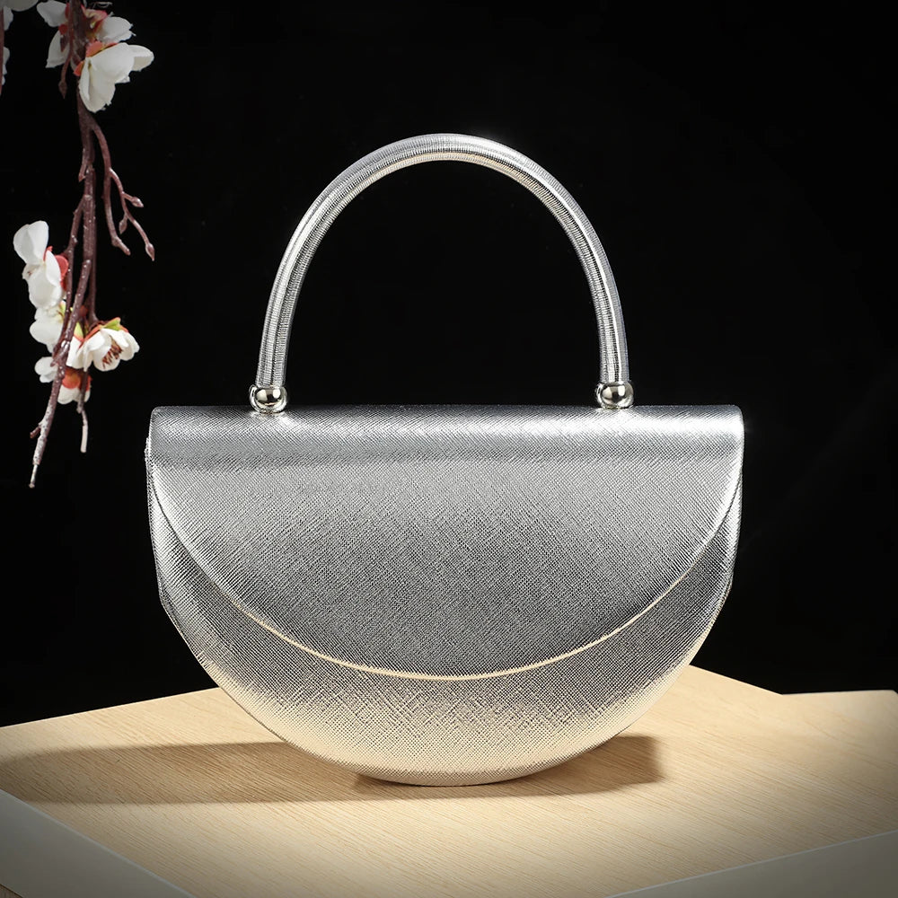 Silver Diamond Studs Clutch Bag