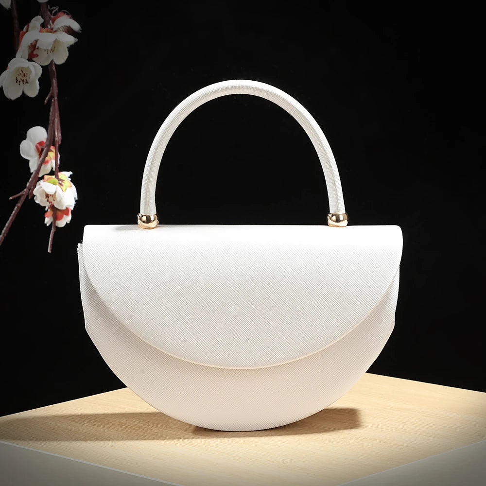 White Diamond Studs Clutch Bag