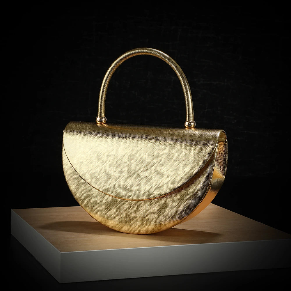 Gold Diamond Studs Clutch Bag