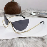 Black Diamonds Frameless Cat-Eye Sunglasses