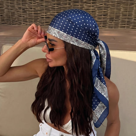 Dot Print Silk Bandana