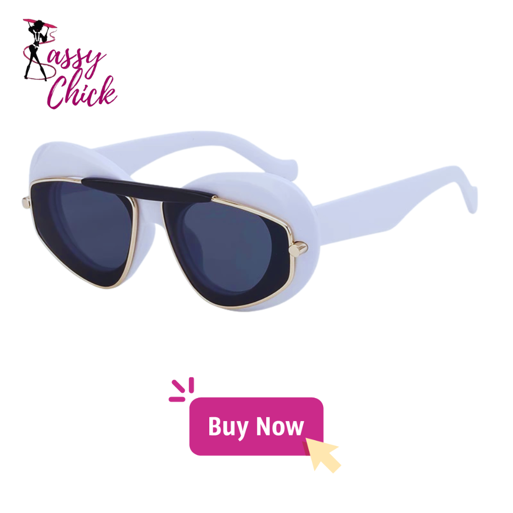 Double Frame Geometric Cat Eye Sunglasses