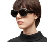 Double Frame Geometric Cat Eye Sunglasses