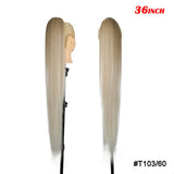 Drawstring Synthetic 36 inch Long Ponytail