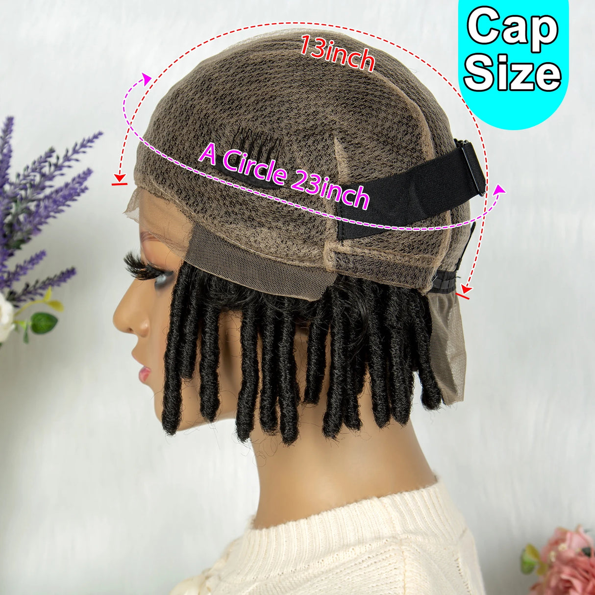 Dreadlock Faux Locs wig cap size