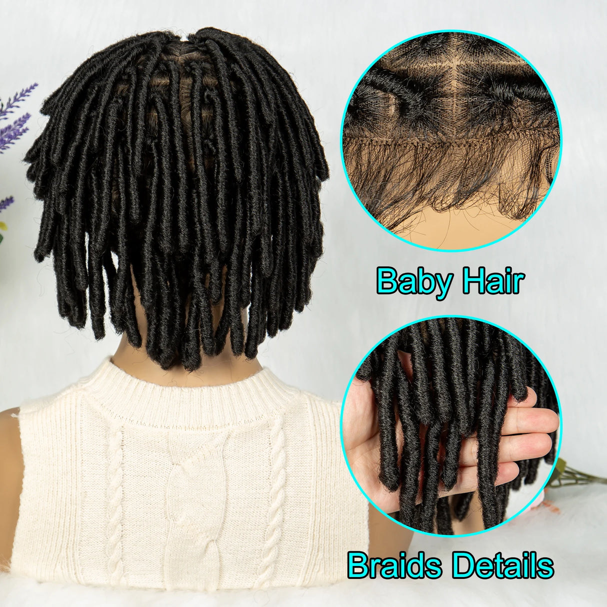 Dreadlock Faux Locs wig black