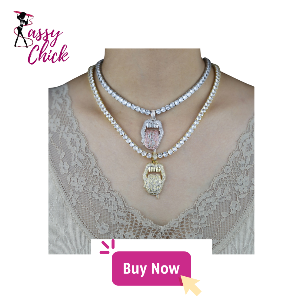 Drip Lip Dollar Sign Necklace