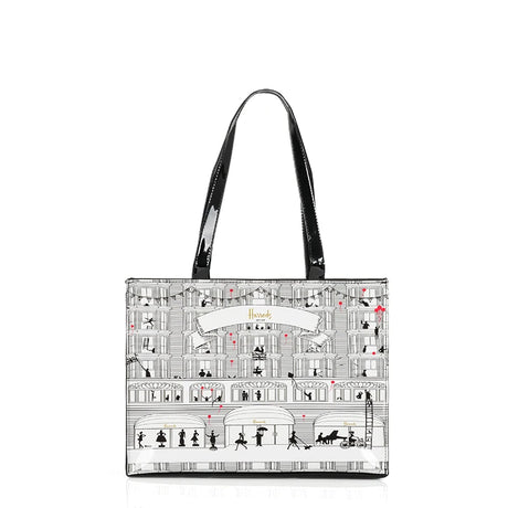 silver tote bag