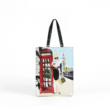 silver tote bag