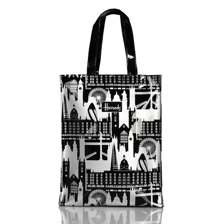 black and white printed design eco friendly tote bag