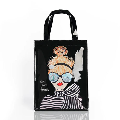black eco friendly tote bag