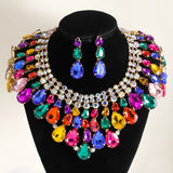 Elegant Banquet Geometric Rhinestone Jewelry Accessories multi-color