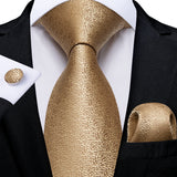 Elegant Beige Yellow Floral Plaid Paisley Men Ties