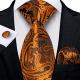 Elegant Beige Yellow Floral Plaid Paisley Men Ties
