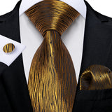 Elegant Beige Yellow Floral Plaid Paisley Men Ties