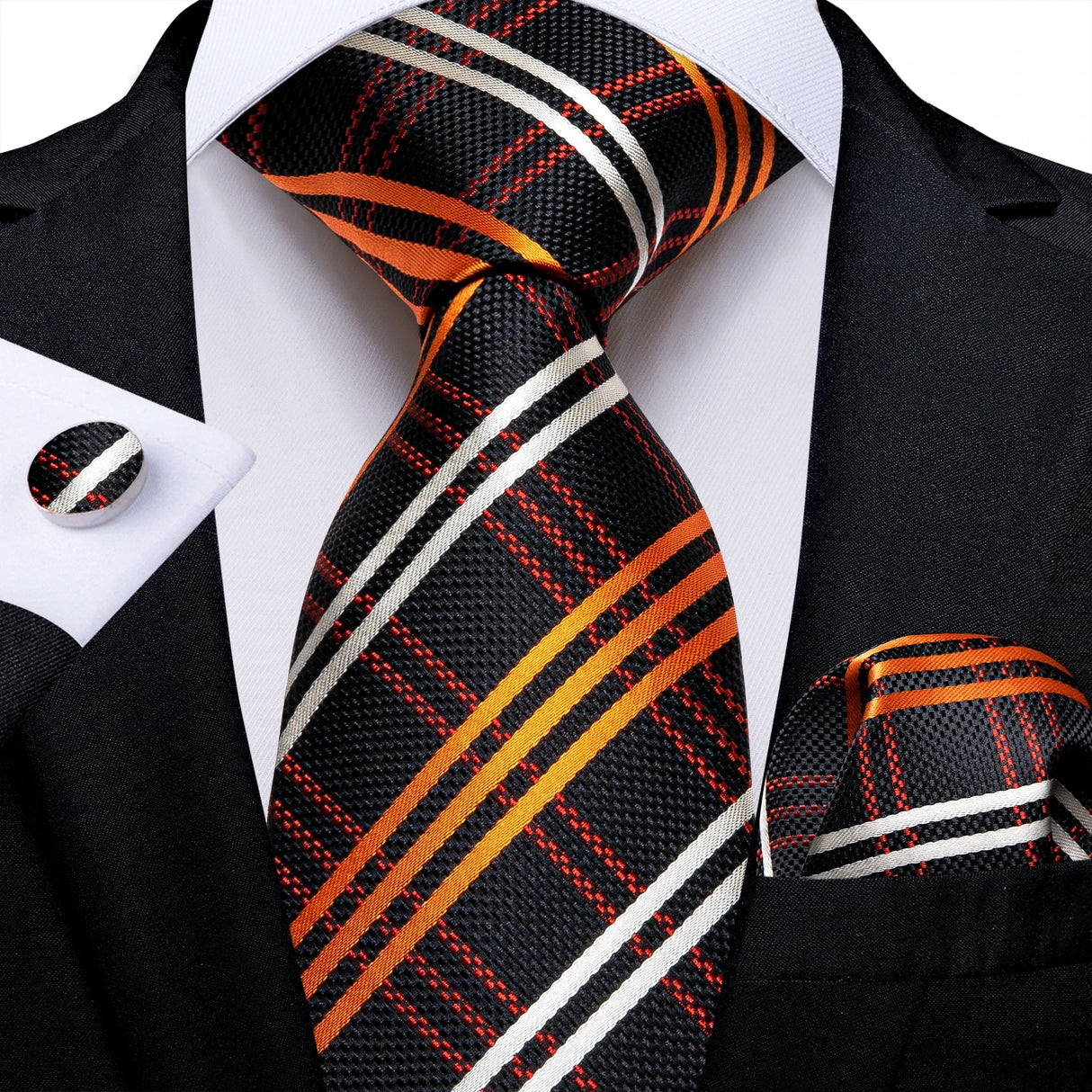 Elegant Beige Yellow Floral Plaid Paisley Men Ties