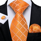 Elegant Beige Yellow Floral Plaid Paisley Men Ties