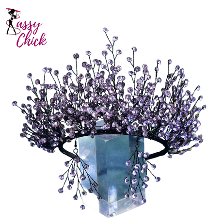 Elegant Bright Rhinestone Bridal Crown Wedding Hairpiece Sassy Chick Logo
