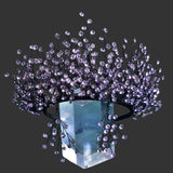 Purple Elegant Bright Rhinestone Bridal Crown Wedding Hairpiece