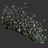 Yellow Elegant Bright Rhinestone Bridal Crown Wedding Hairpiece