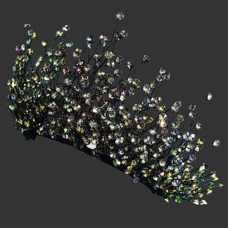 Yellow Elegant Bright Rhinestone Bridal Crown Wedding Hairpiece