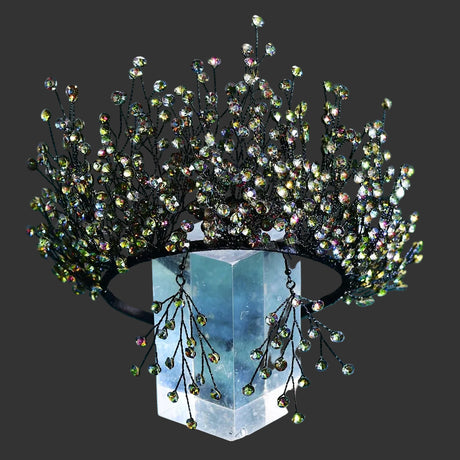 Yellow Elegant Bright Rhinestone Bridal Crown Wedding Hairpiece