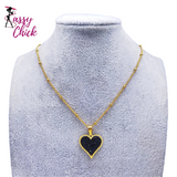 Elegant Crystal Heart Necklace Sassy Chick Logo
