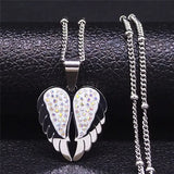 Wings Elegant Crystal Heart Necklace