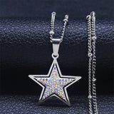 Elegant Crystal Star Necklace