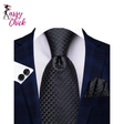 Elegant Dot Hanky Cufflink Silk Necktie Sassy hick Logo