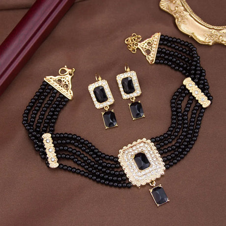  Black Elegant Morocco Jewelry Set
