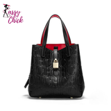 Embossed Handheld Bun Shopping Bag Sassy Chick Logo