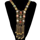 Ethnic Bohemian Gypsy Thread Long Tassel Necklaces