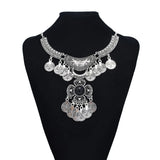 Silver Ethnic Bohemian Gypsy Thread Long Tassel Necklaces