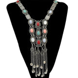 Ethnic Bohemian Gypsy Thread Long Tassel Necklaces