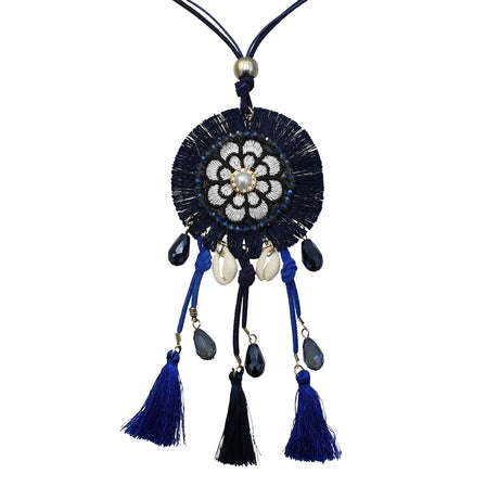 Ethnic Bohemian Gypsy Thread Long Tassel Necklaces