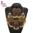 Ethnic Metal Coin Crystal Tassel Tribal Jewelry Sassy Chick Logo