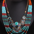 Ethnic Multi-layer Colors Beads Necklace Sassy Chick Logo