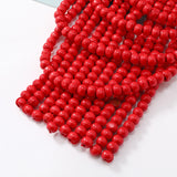 Red Ethnic Style Bohemian Wood Bead Beaded Necklace