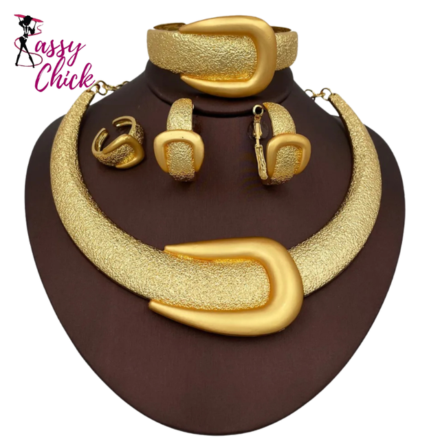Exaggerate Wide Jewelry Set Sassy Chick Logo