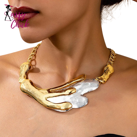 Exaggerated Chain Pendant Claw Jewelry Sassy Chick Logo