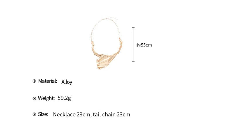 Details of Exaggerated Geometric Pleated Jewelry Sets