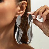 Exaggerated Punk Style Glossy Metal Geometric Party Jewelry