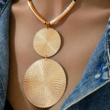 Exaggerated Vintage Punk Style Circular Necklace