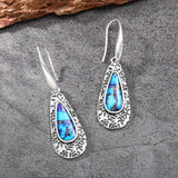 Exquisite Inlaid Imitation Turquoise Geometric Jewelry