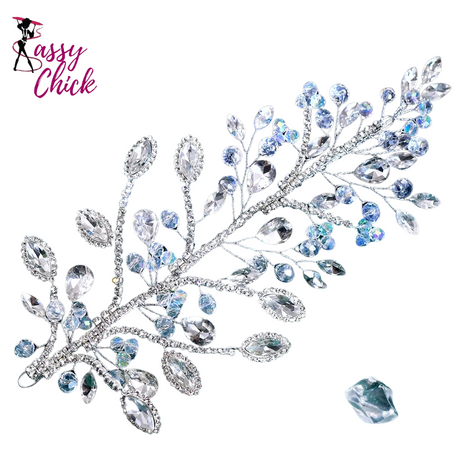 Exquisite Rhinestone Bride Crystal Hair Ornament Banquet Sassy Chick Logo