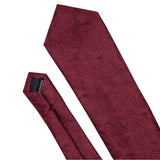 Exquisite Rust Red Silk Men Ties For  Designer back dark red